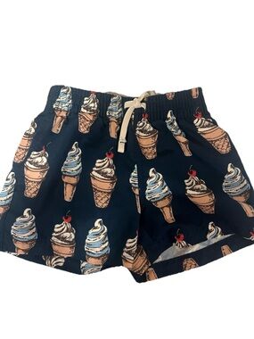 NWOT Boys Blue Rooster / Pink Chicken Ice Cream Cone Swim Trunks